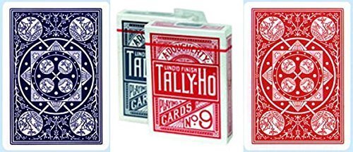 Amazon.com: Tally Ho Fan Back Playing Cards Red or Blue by US